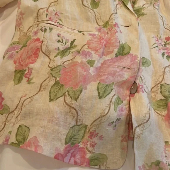 Linen jacket and short set